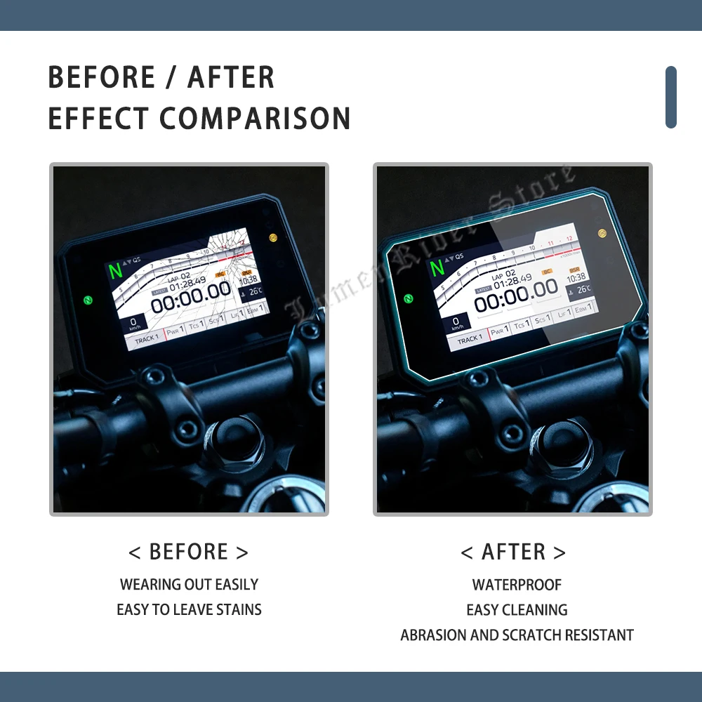 Painel de proteção instrumento filme para Yamaha, Scratch Cluster Screen, acessórios novos da motocicleta, MT09, MT 09SP, 2024