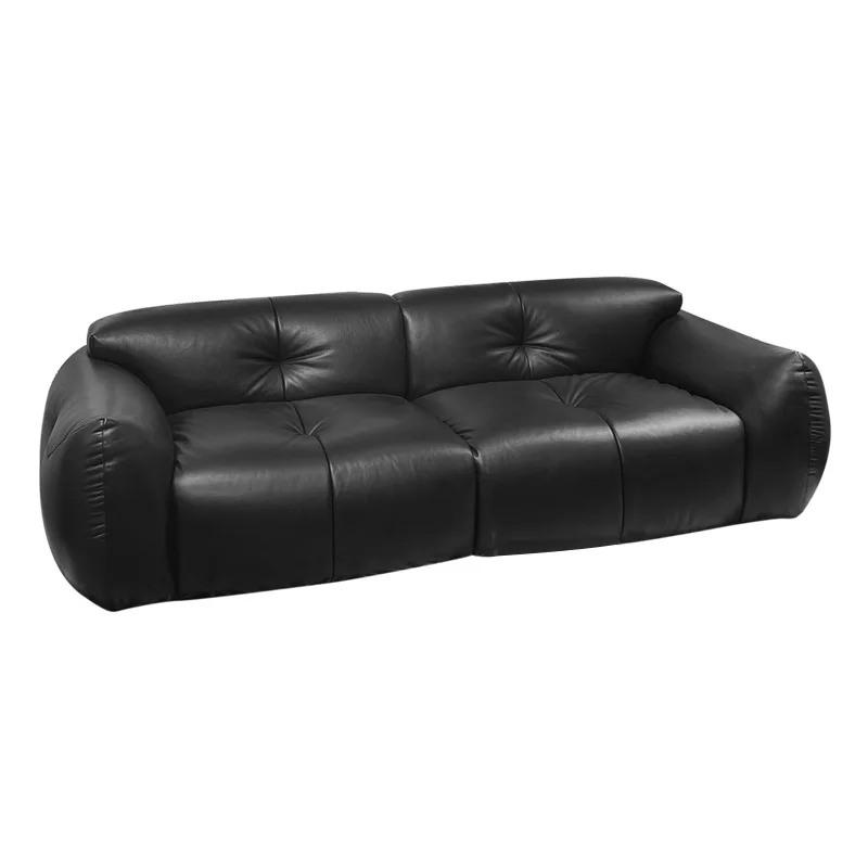 

Medieval style fat cat anti-cat scratch leather sofa retro straight row sofa