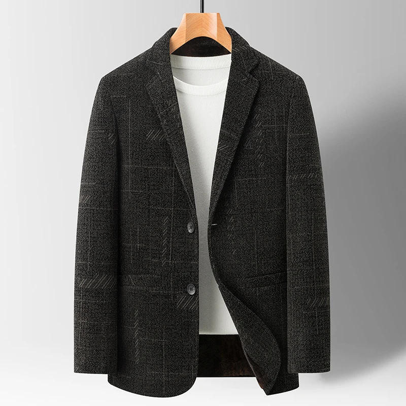 

High-Quality Fashionable Stylish Versatile Outerwear for Men 2025 Men's Casual Business Suit Coat with Fur