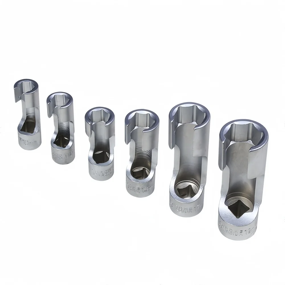 Mechanic Wrench Set Groove Wrench Set Versatile Vehicle Use Fits Oil Pipe Fittings Car Maintenance Tool Blue Box Silver Sleeve