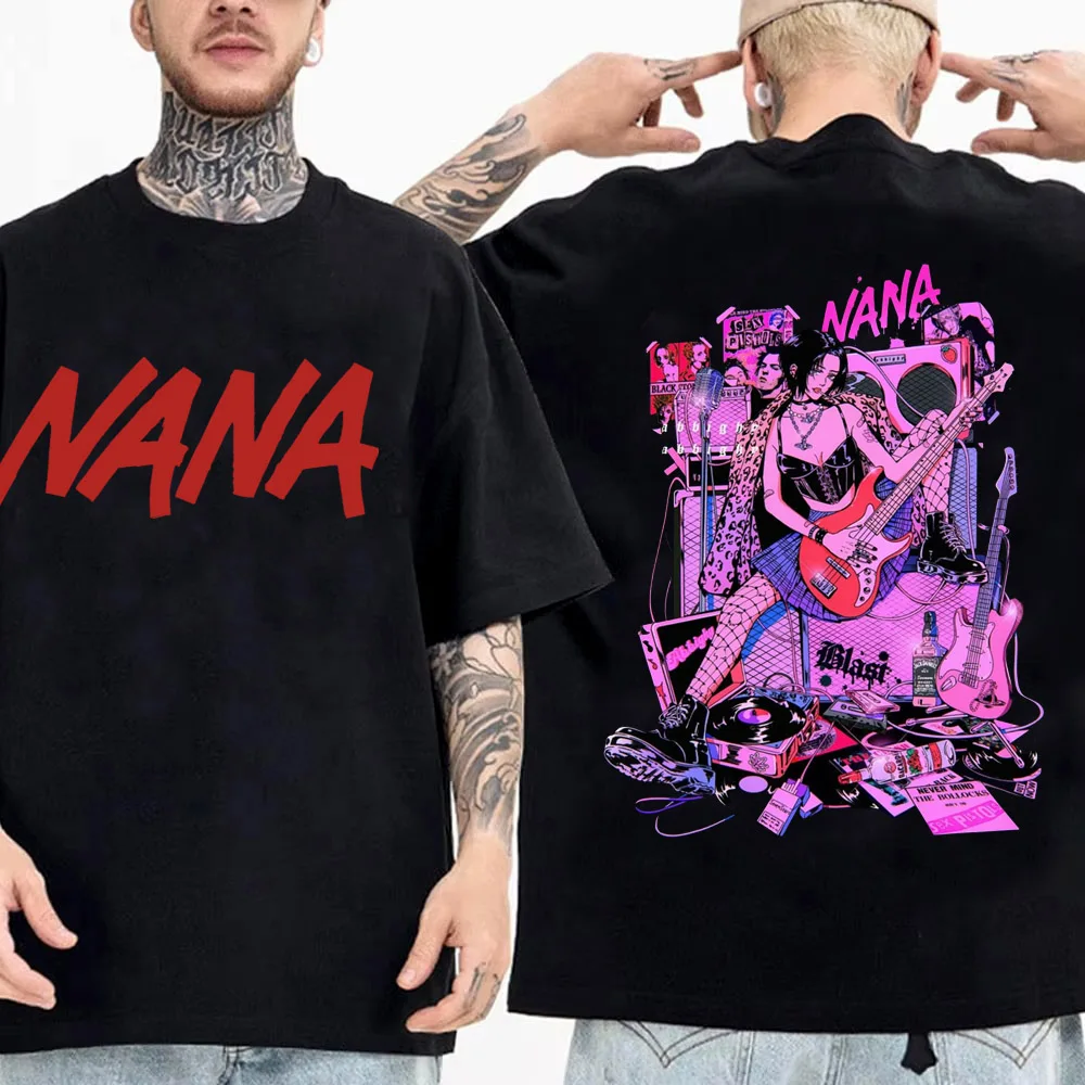 Anime Nana Osaki 인쇄 만화 애니메이션 티셔츠 남성용 반팔 코튼 고품질 하라주쿠 streetwear 패션 남성 티셔츠