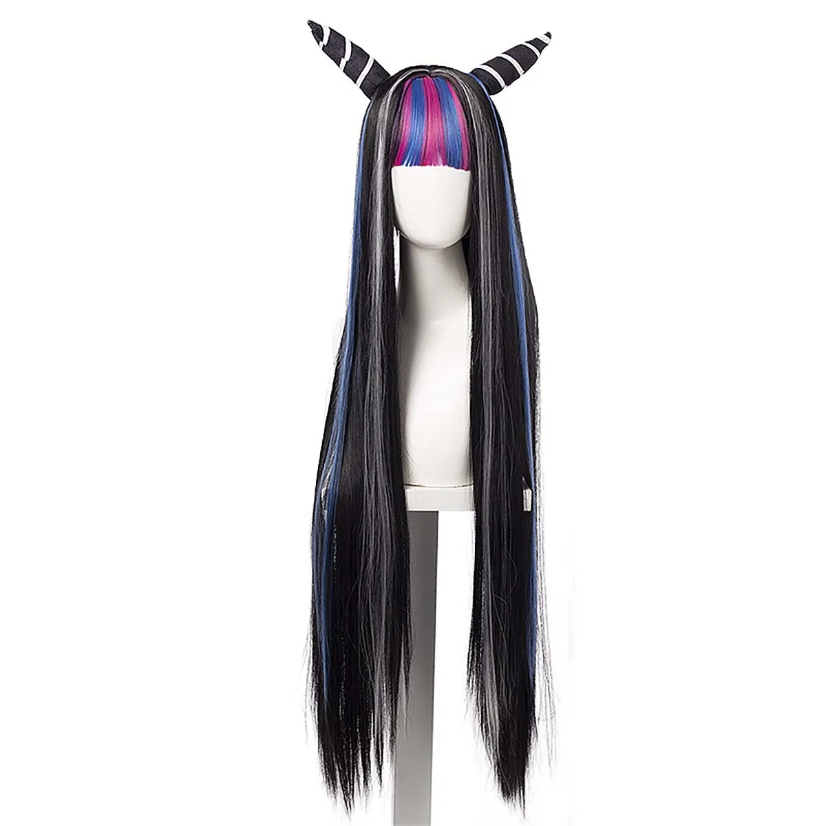 Mulher Halloween Carnaval Traje Adereços Anime Dangan Ronpa Mioda Ibuki Peruca Longa