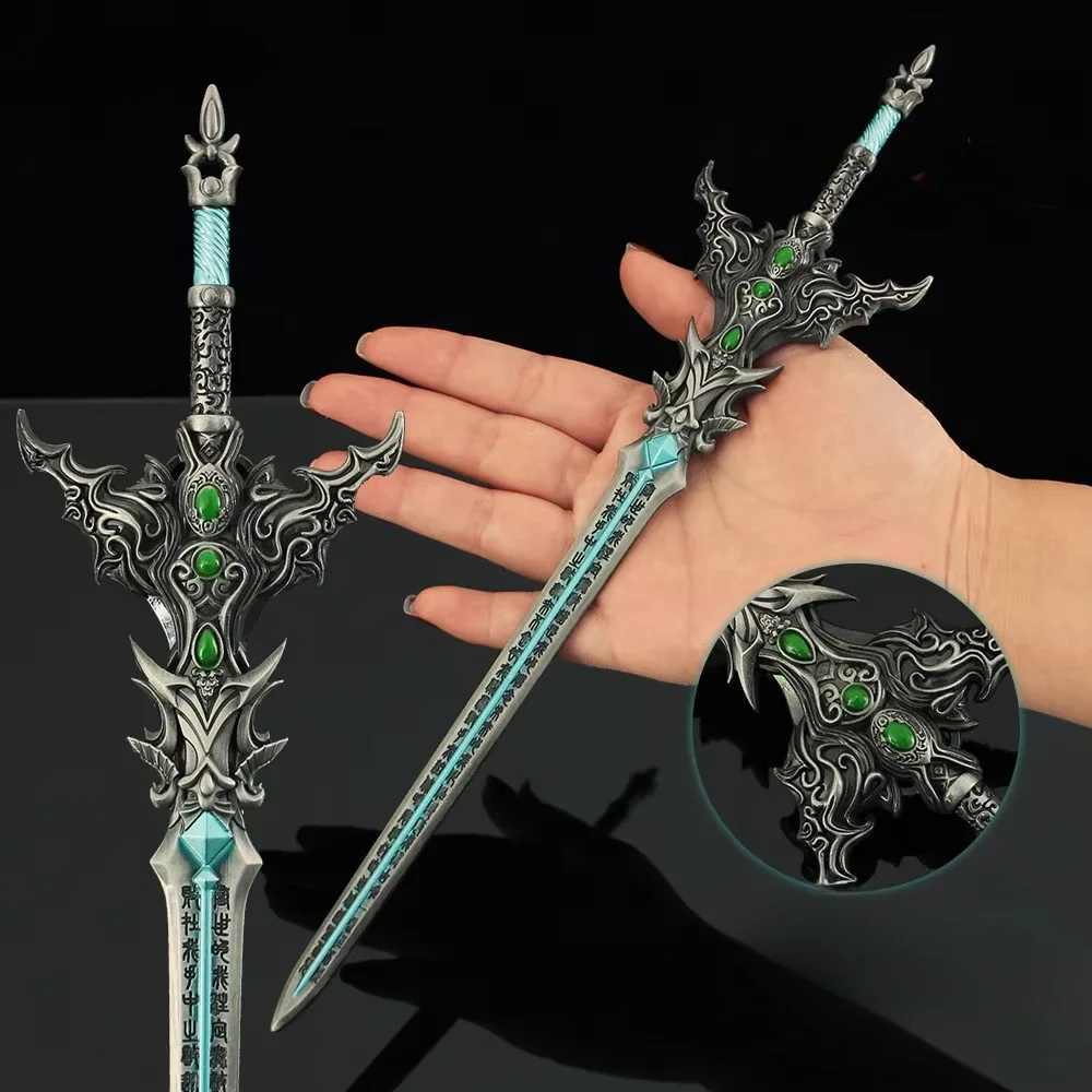 29 سنتيمتر العالم المثالي أنيمي الأجهزة الطرفية سبيكة نموذج لجسم التناسخ السيف لعبة سلاح تأثيري الدعامة الهدايا صندوق جميع المعادن جمع