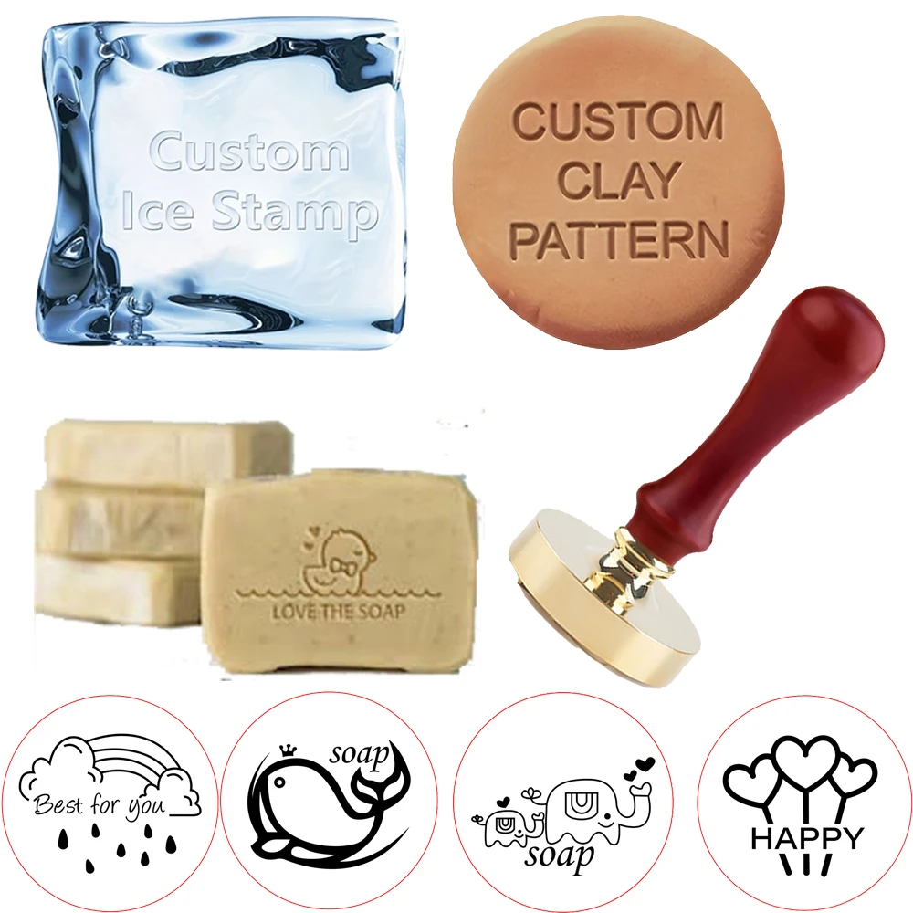 

Custom Pottery Wax Stamp Handle Moon Leaves Personalized Ceramic Stamp for Clay with Logo Design DIY Ice Soap Cookie Chocolate