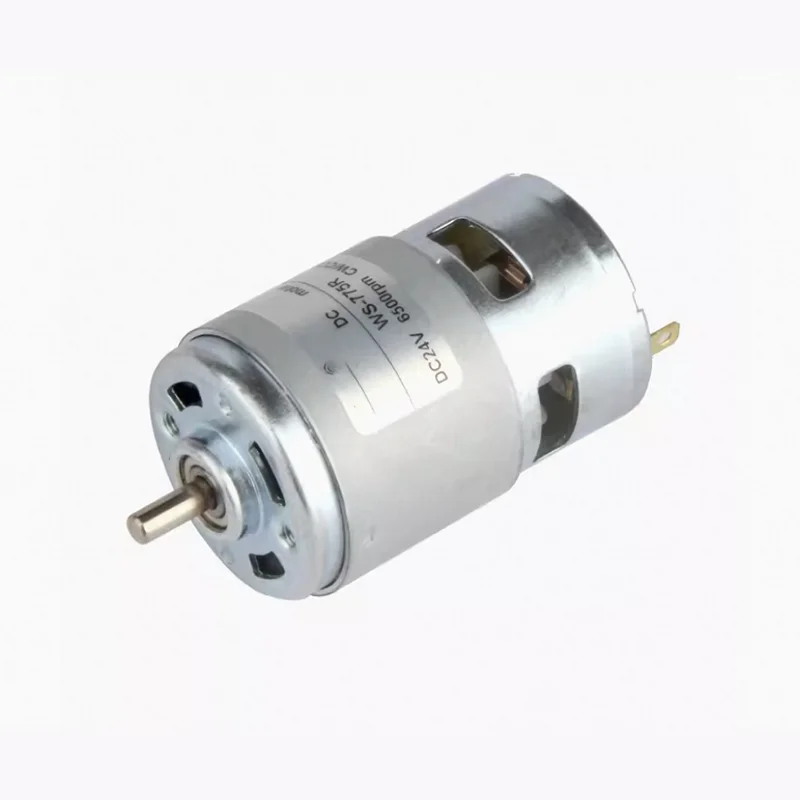 Máquina de CC de alta velocidad 775R, 12V, 24V, 3500-8000rpm, motor de CC cepillado de alta potencia, micromotor de velocidad ajustable