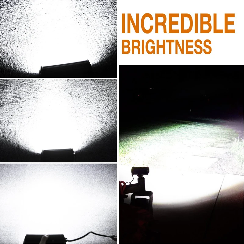 

NEW-7 Inch 120W Combo Led Light Bars Spot Flood For Work Driving Offroad Boat Car Tractor Truck 4X4 SUV ATV 12V 24V