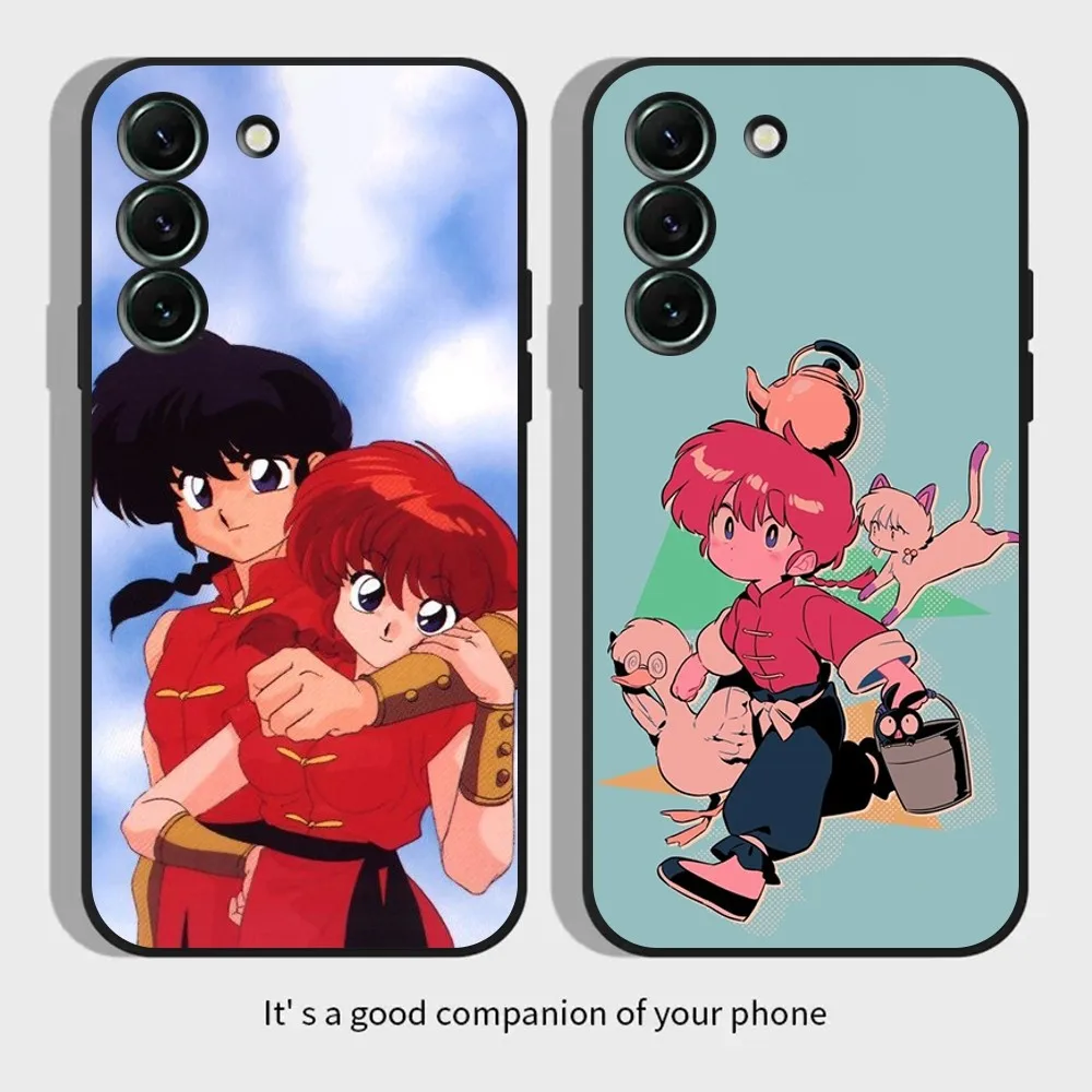 Anime R-RANMA 1 2 Phone Case for SamsungS24,S23,S22,S21,S20 Ultra Pro S10,S30Plus,20 Ultra Black Cover