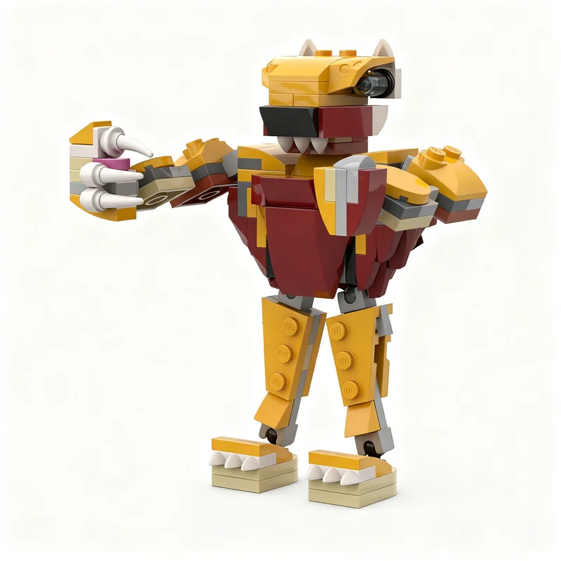 132pcs MOC Desert Wolf Mech Creator Creator 3-in-1 Model Building Blocks Christmas Gift Toy Education Creative Craft Assemble