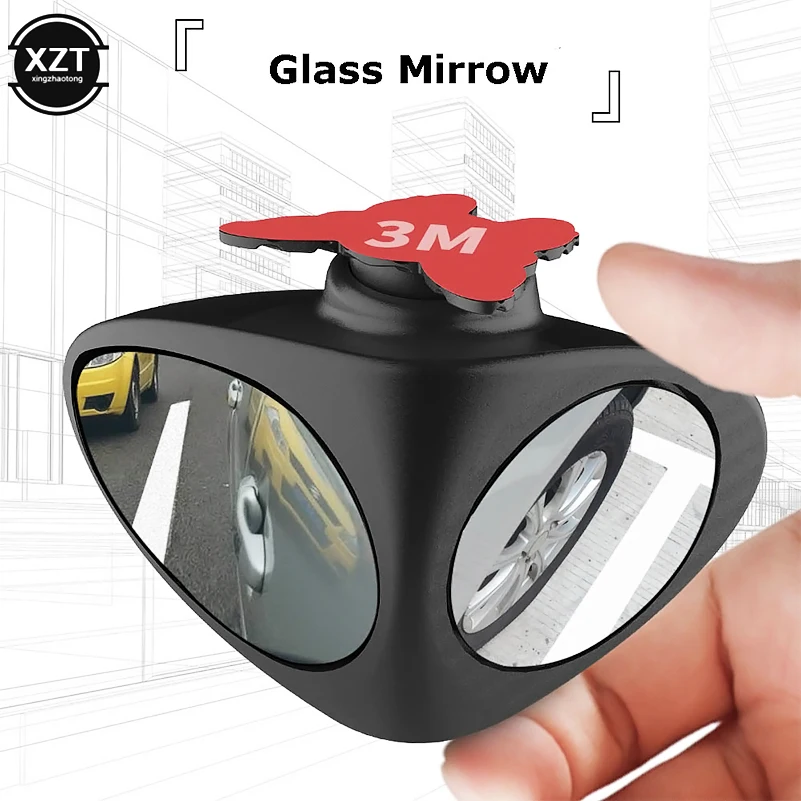 

NEW 1Pc 360 Degree Rotatable 2 Side Car Blind Spot Convex Mirror Automibile Exterior Rear View Parking Mirror Safety Accessories