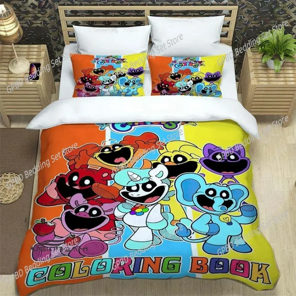 

3D Print Cartoon S-smiling critters 3D Duvet Cover Bedding Set Comforter Linen Pillowcases Home Decor Single Double King Queen