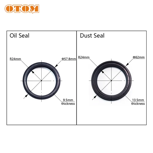 Imagen 2 del producto OTOM-accesorios para motocicleta, amortiguador de horquilla delantera de 48mm, sello de aceite, anillo sellado de polvo para bicicletas de cross KTM EXC SXF HUSQVARNA FC TE 125-990