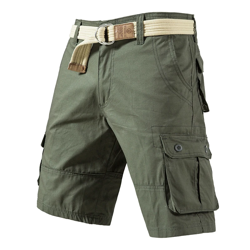 

2026 New Cargo Knee Shorts Men Sports Casual Bermuda Shorts Plus Size Cotton Half Pants Golf Straight Running Gym Shorts Pants