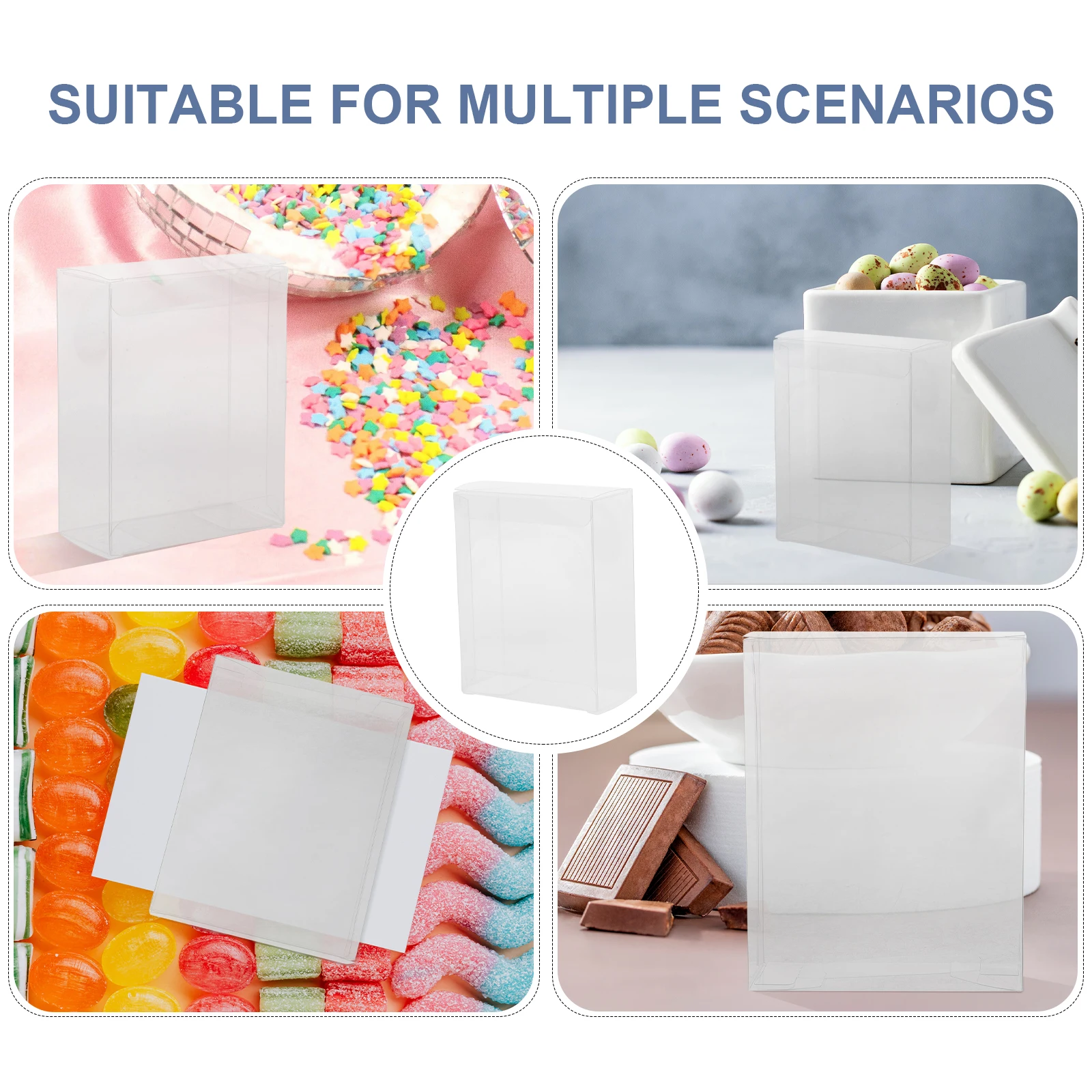 

30 Pcs Gift Boxes 4 2x3 4x1 5 Transparent PVC Wedding Birthday Party Favors Candy Cases Large Size Packaging Gifts