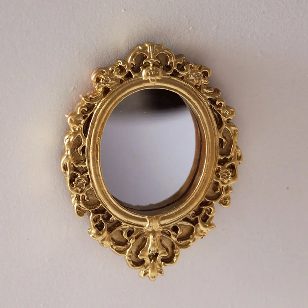 

1/12 Dollhouse Miniature Frame Accessories Furniture Miniature Mirror Wall Room Mirror Doll House Mirror Dollhouse Decor