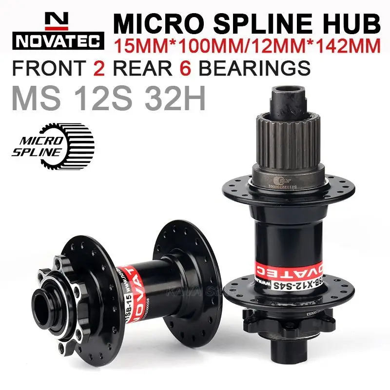 

NOVATEC-Micro Spline Hub для горного велосипеда, 32 отверстия, MTB, MS, усиление оси, 12 Скоростей, велосипед M6100, M7100, M8100, 12 S