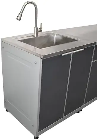 

Декоративная боковая панель 24x31 дюймов «Голубое небо» для уличных кухонь - прочная сталь, простая сборка