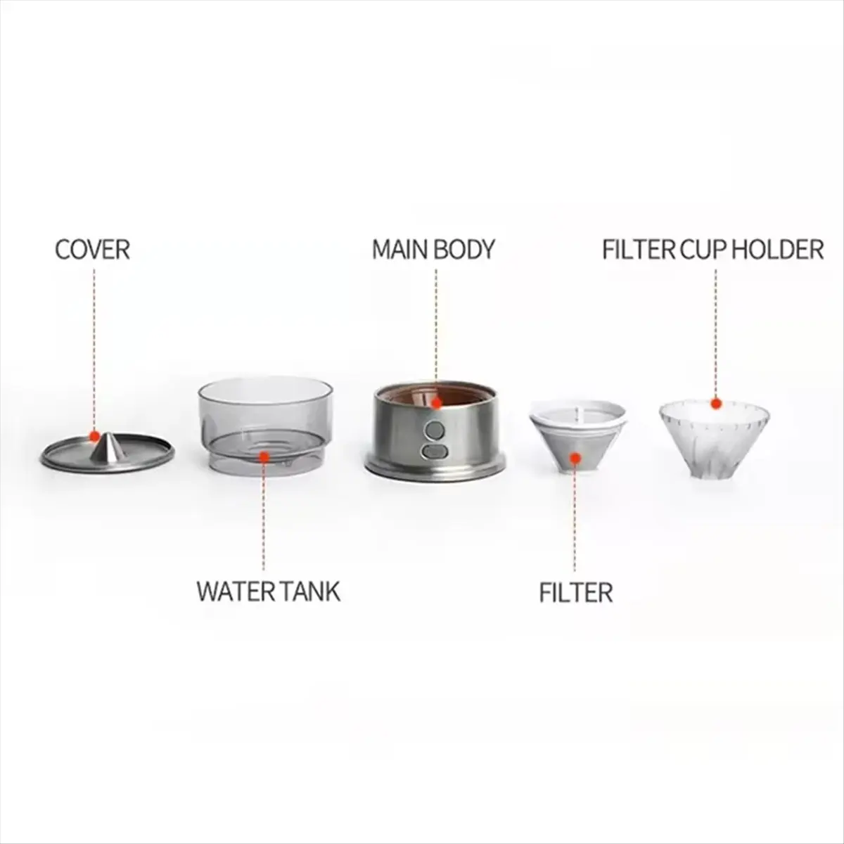 N14R Top Portable USB Charging Mini Automatic Coffee Machine, Compact Travel Coffee Maker,Outdoor Travel Coffee Maker