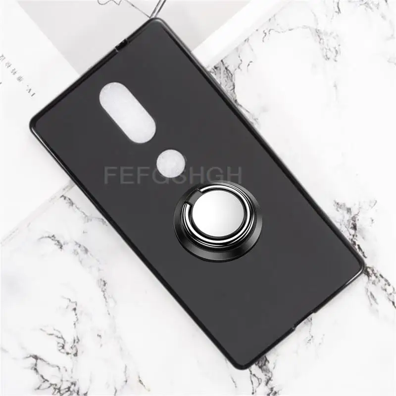 For Lenovo Phab 2 Plus PB2-670 Phab 2 Plus Back Ring Holder Bracket TPU Soft Silicone Phone protect Case Anti falling shell