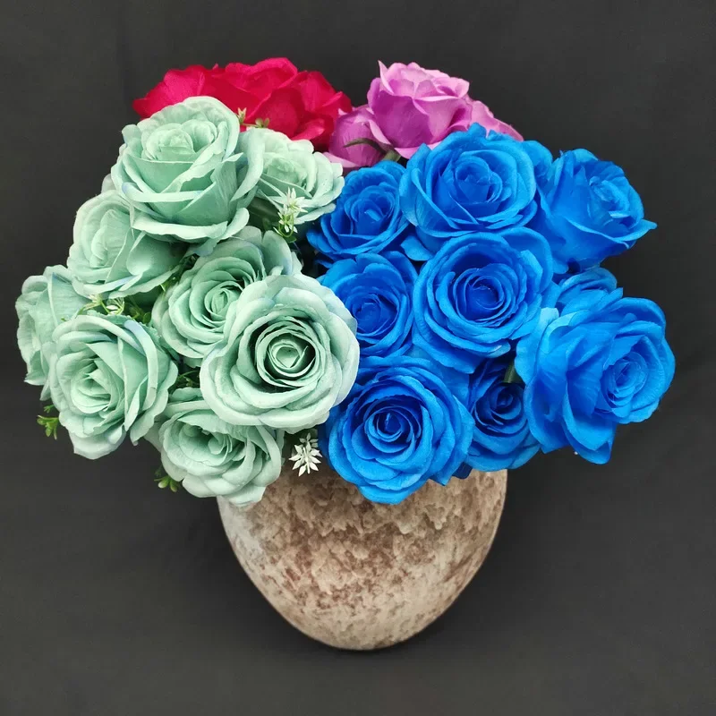 45CM 10 Head Rose Artificial Flower Bundle, Home Decoration, Living Room, Artificial Flowers, Wedding Handheld Flowers - Image 2