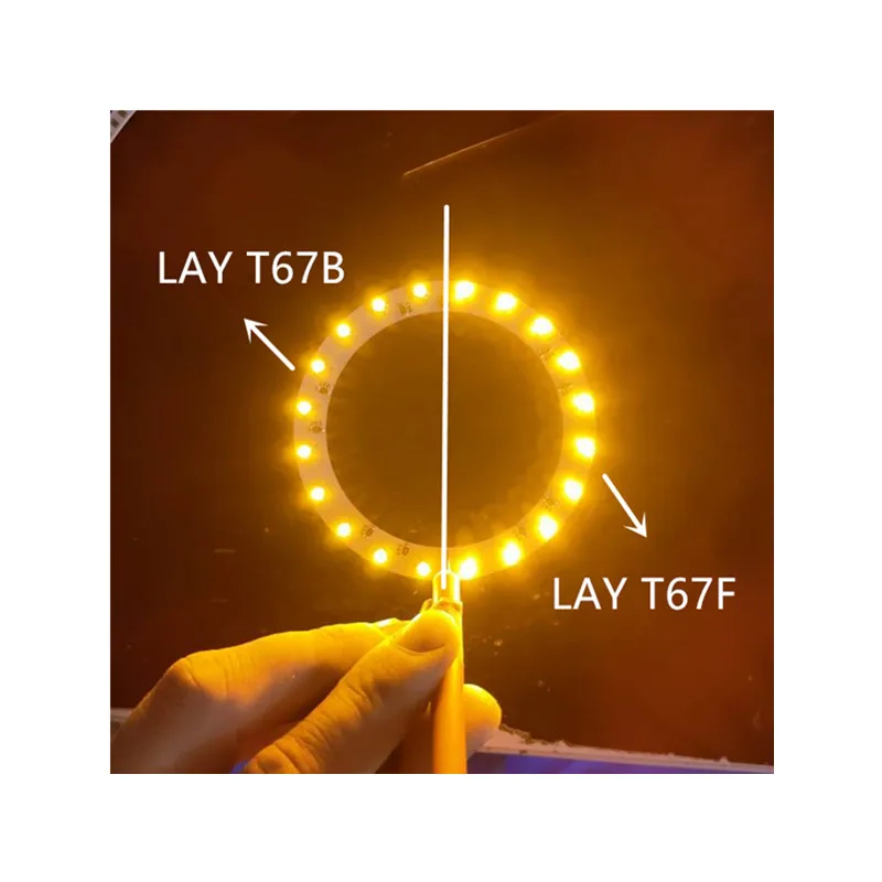 50PCS 3528 Amber + สีเหลือง PLCC-4ย้อนกลับ Pole , 617nm + 587nm , 50mA 2V 0.1W Bicolor LED แบบ SMD LAYT67F LAY T67F