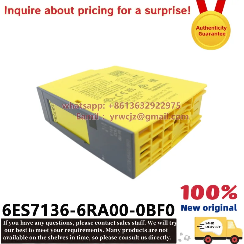 6ES7136‑6RA00‑0BF0 Siemens ET200SP F‑RQ 1 24VDC 24‑230VAC 5A ST Safety Relay Output Module PLC Brand New Original