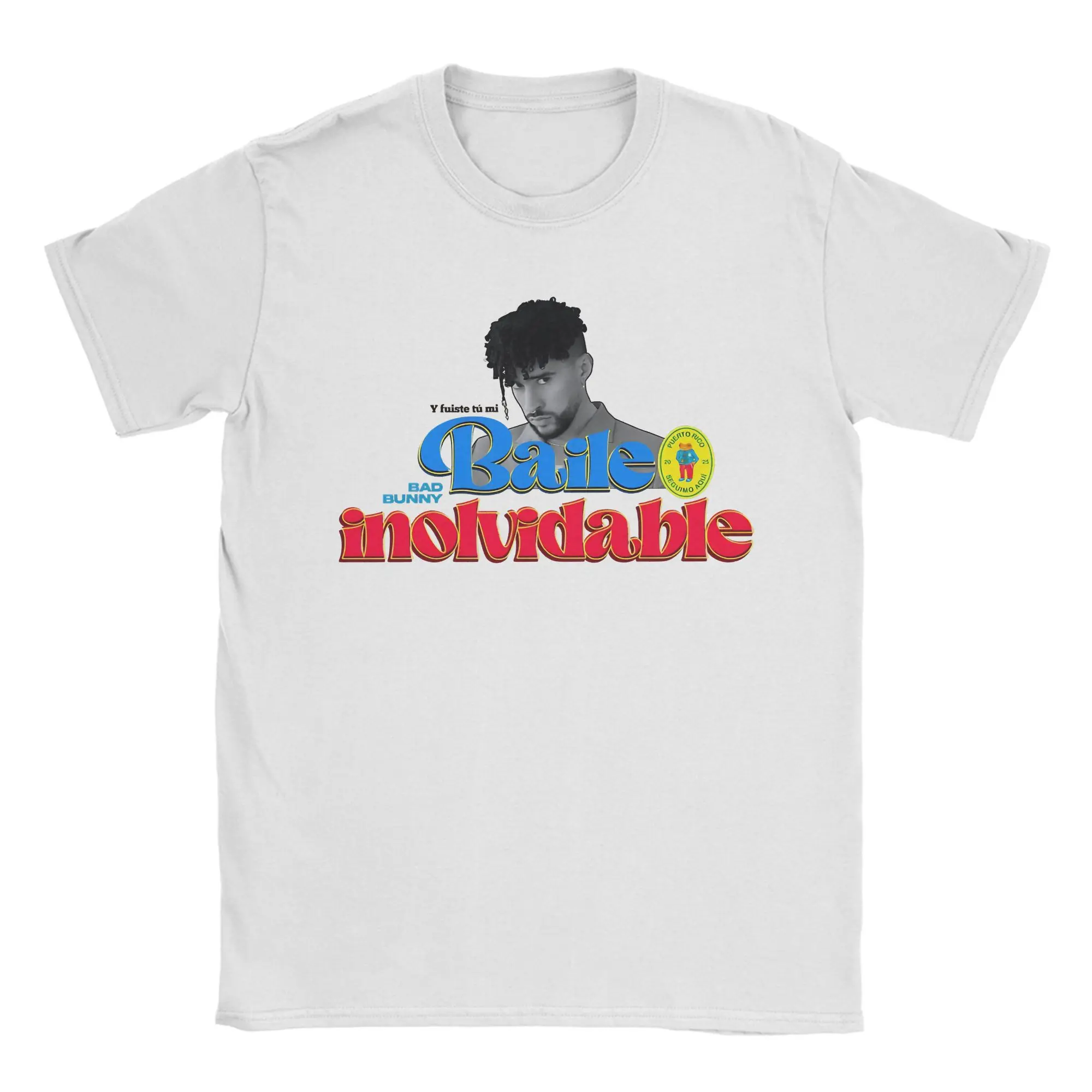 

Bad Bunny You were my unforgettable dance T-Shirt Men Funny 100% Cotton Tee Shirt Short Sleeve T Shirts Big Size Clothes