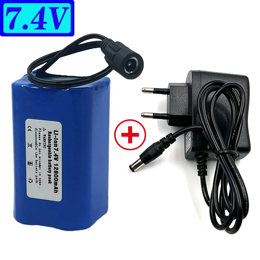 7.4V 12800mAh 2S Battery For 2011-5 T188 T888 TH88 CF18 C18 RC Remote Control RC Fish Finder Smart Fishing Bait Boat Spare Parts