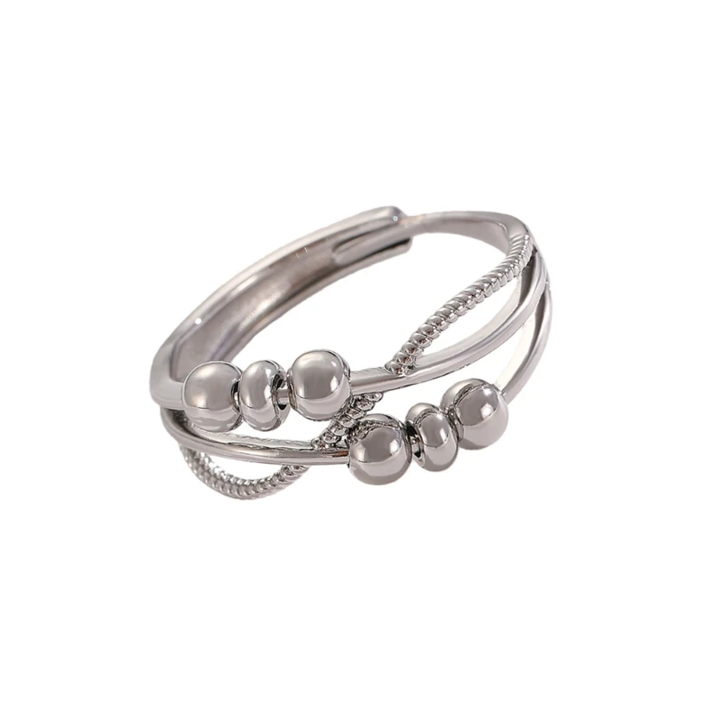  Modern Adjustable Spinner Jewelry Ring for Women Stress Relief Fashion Statement