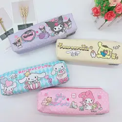 Cinnamoroll Kuromi My Melody Pompompurin Sanrio Pencil Pouch Pen Case Cute Cosmetic Bag ragazze studente forniture regali di cancelleria