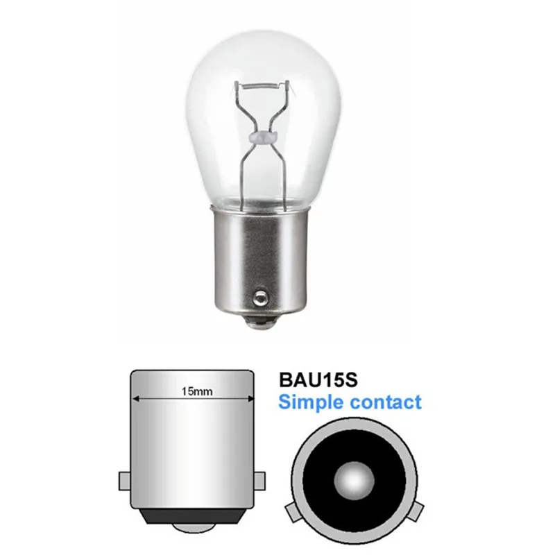 2 Stücke Auto Blinker Licht Auto Boot Reverse 1156 Rücklicht Transparent 12 V BAU15S Glühbirne P21W Halogenlampe