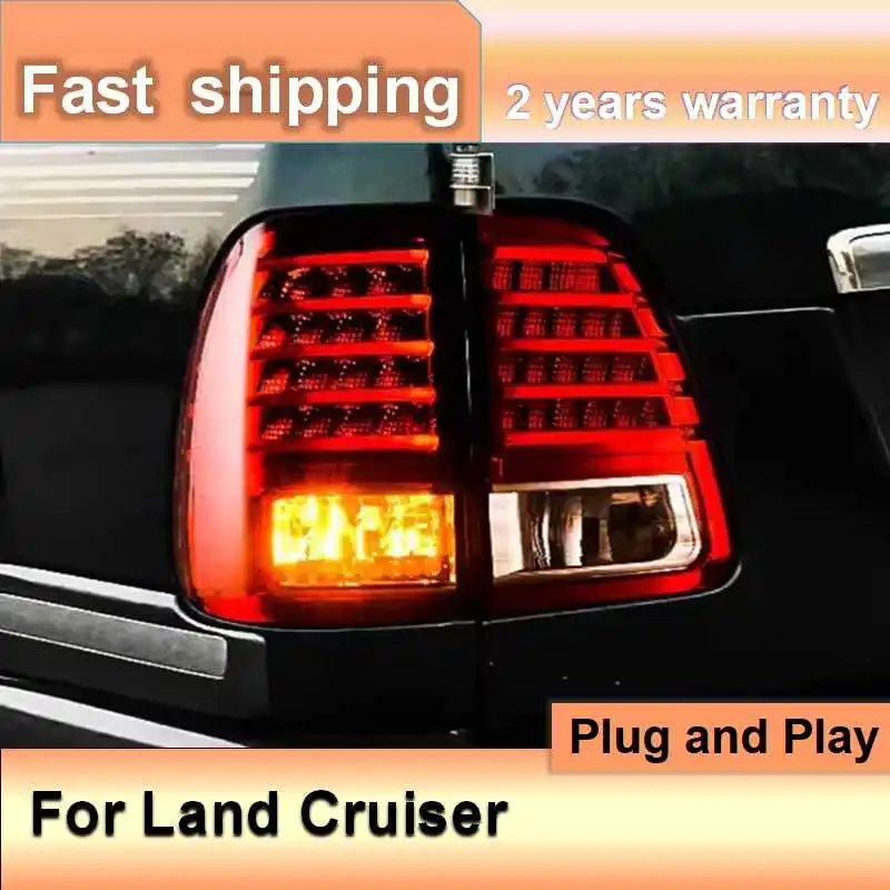 

Автомобильные аксессуары для Toyota Land Cruiser, задние фонари 1998-2007, задние фонари Land Cruiser DRL, противотуманные фары, указатель поворота, задний ход