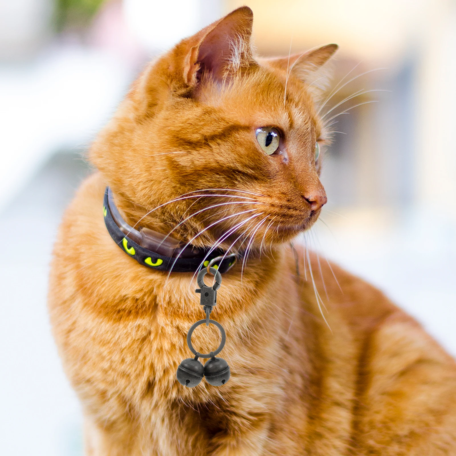 

Keychain Pet Bell Pendant Ornaments Bells for Cat Collars The Brass Dog Grey Decoration