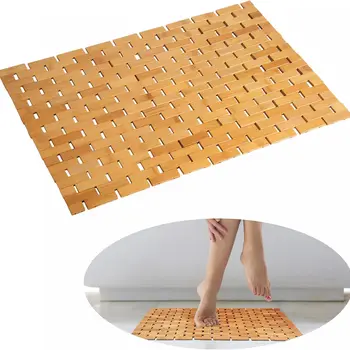 천연 대나무 목욕 매트, 나무 문짝 매트, 바닥 목욕 깔개, 욕실 샤워 및 욕조 매트, 샤워, 목욕, 스파, 사우나용 나무 목욕 매트 