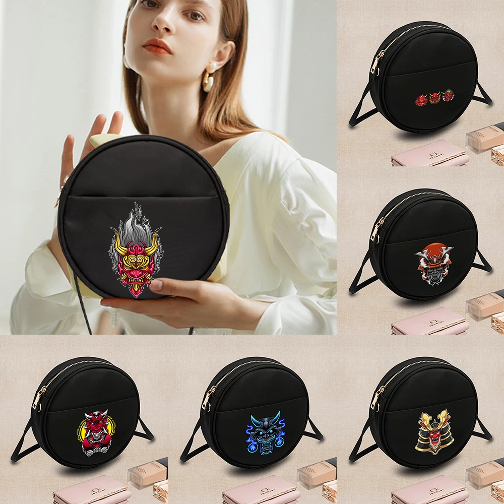 New Fashion Round Crossbody Bag Mini Coin Single Shoulder Pack Cosmetic Organizer Commuting Phone Purse Monster Series