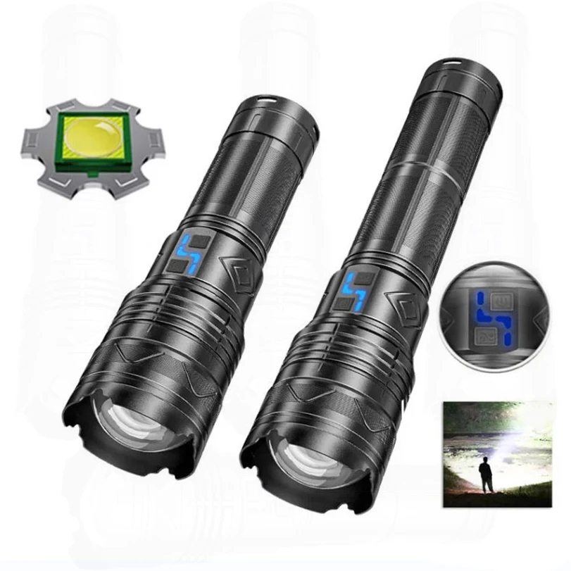 

1000000LMs LEDs Powerful Flashlight Super Bright Rechargeable Portable Ultra Power Torch Lamps Outdoor Emergency Camping Lantern