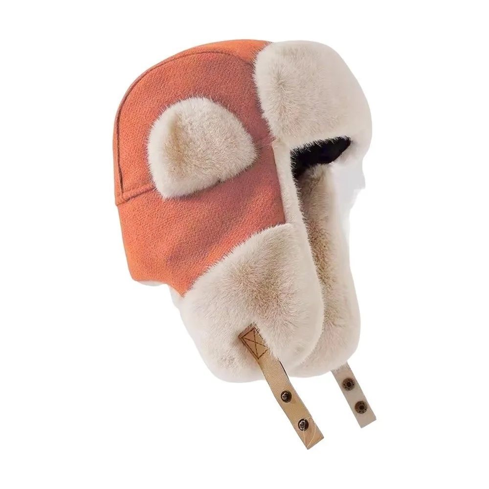 

Fashion Fleece Ear Protective Hat Thickened Keep Warm Earflap Hat Windproof Winter Protection Lei Feng Cap Women