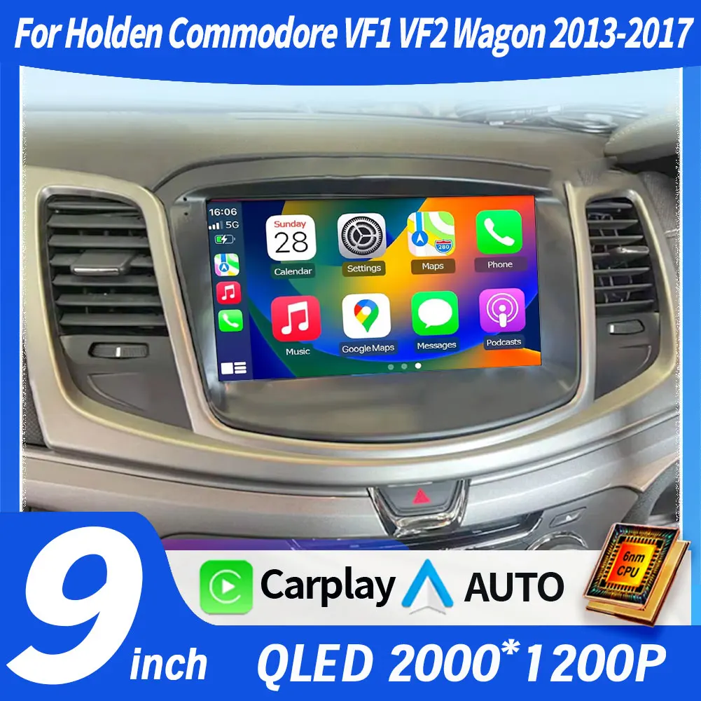Android16 Car Stereo For Holden Commodore VF1 VF2 Wagon 2013-2017 GPS Navigation CarPlay DSP Bluetooth Head Unit plug & play
