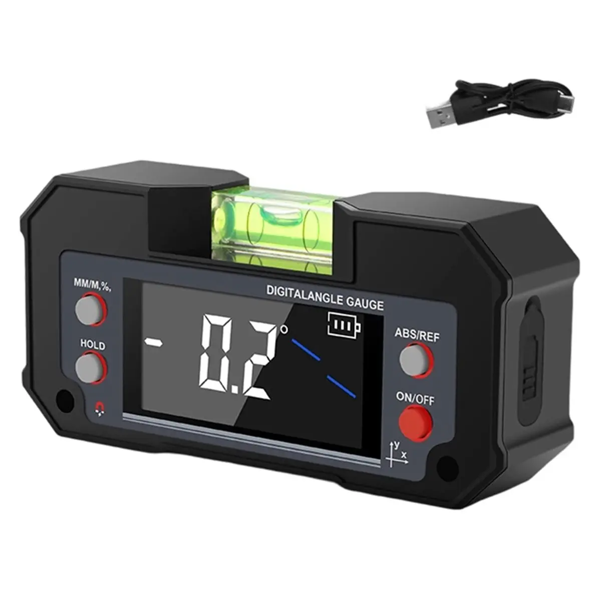 A64K Digital Angle Gauge Inclinometer XY Dual- 4x90° Range Backlit Display for Woodworking Tools & 3D Printing Tools
