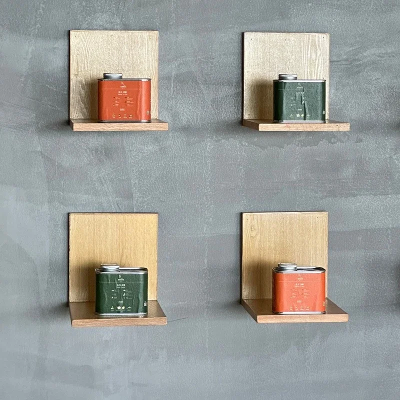 Birch ocean board tea box rack, wall display rack, multi-layer display rack