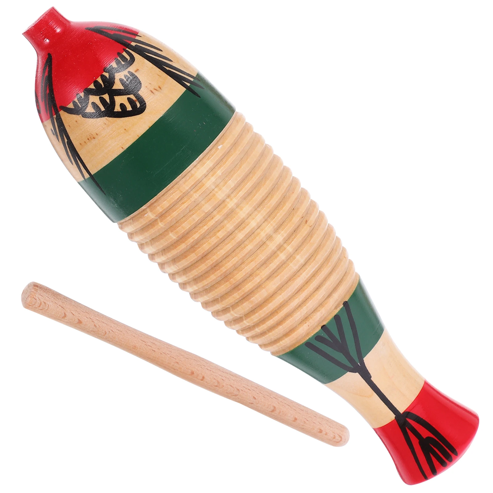 

Wooden Guiro Percussion Instrument Small Fish Shape Musical Toys Kids Toddler Beginner Music Education Safe Smooth Surface