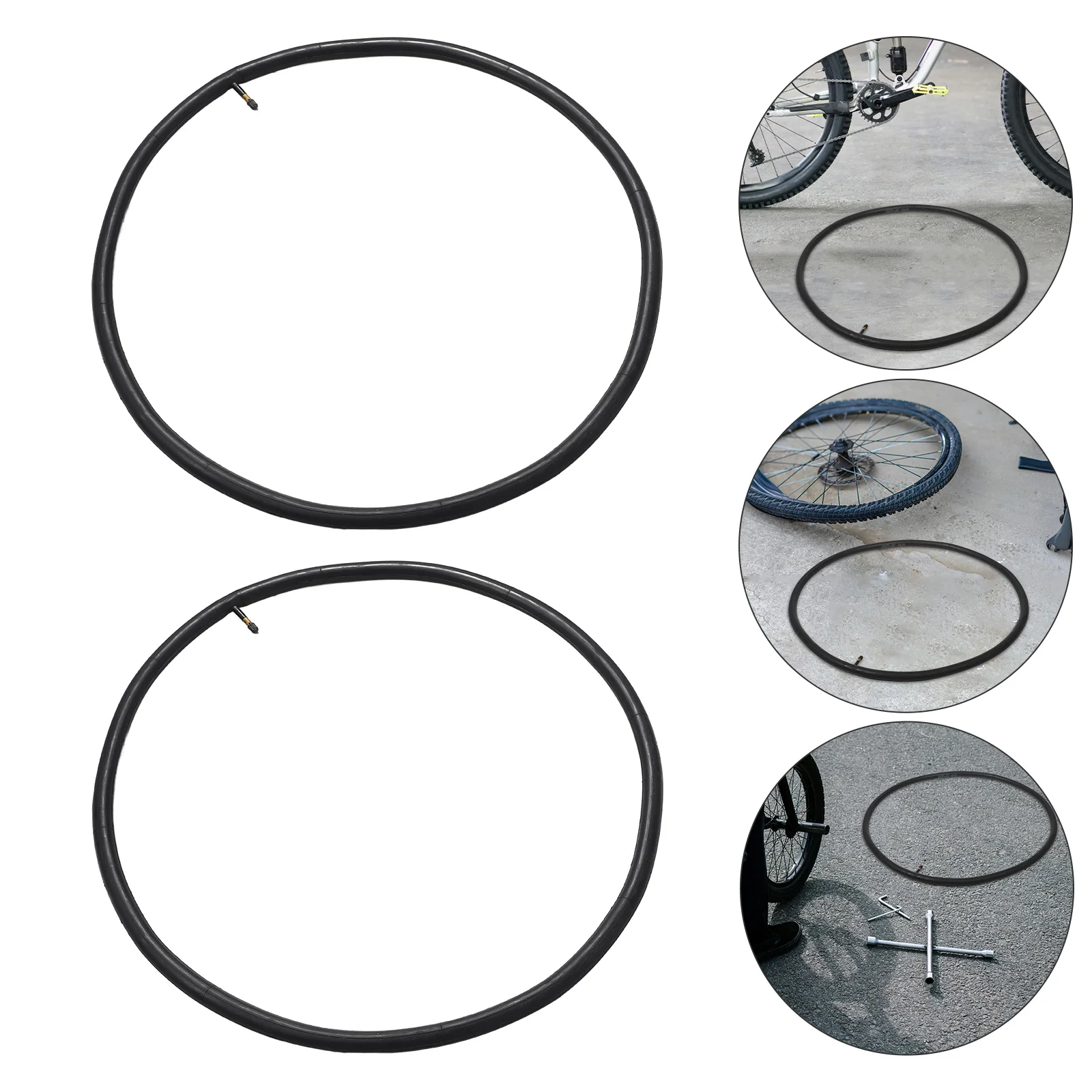 

2pcs Heavy Duty Road Bike Inner Tube With Metal Valve Mountain Bike Inner Tube Replacement Bicycle Tire Tube For Road