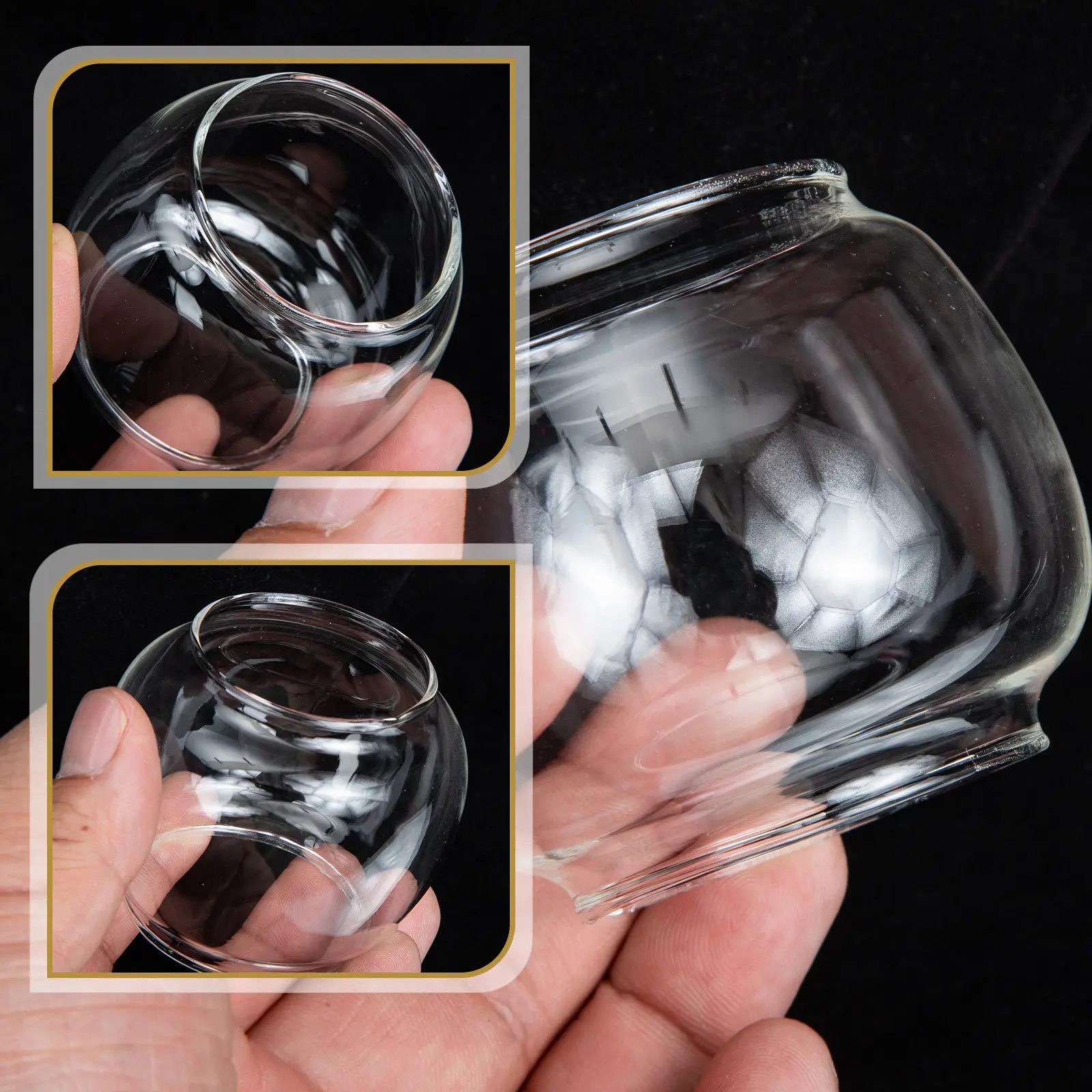 

3Pcs LED Lamp Shades Glass Craft Retro Lamp Covers Soft Light Diffuser for Bedroom Living Room Warm Decoration