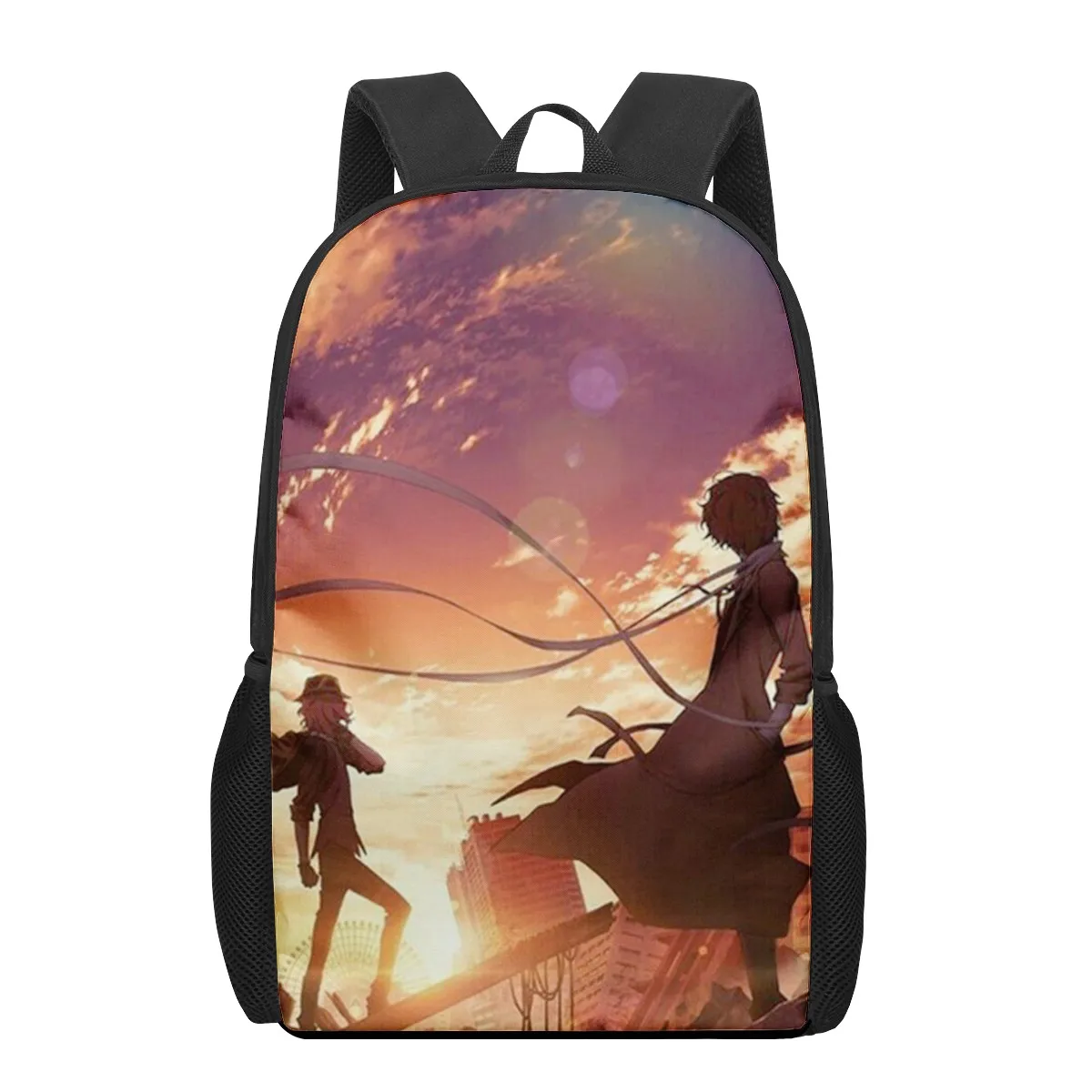 Mochila Bungo Stray Dogs con estampado de Anime para hombre y niño, morral escolar con estampado de Rock Roll para adolescentes, bolsa de libros