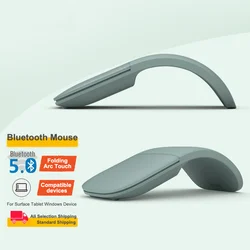 Bluetooth 4.0 Mouse Wireless Foldable Mute Arc Touch Roller Folding Blue Laser Ergonomic Ultra Thin Optical For Microsoft Laptop