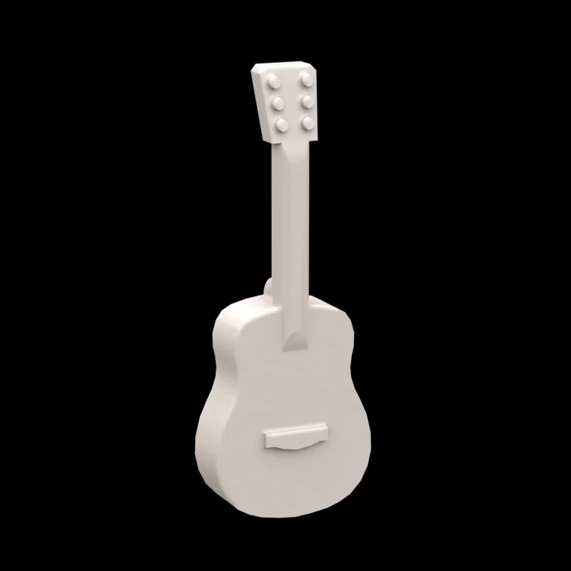 MOC 10PCS Part Bricks 25975 Utensil Musical Instrument Guitar Building Blocks Handheld Props Particle Toy Children Birthday Gift