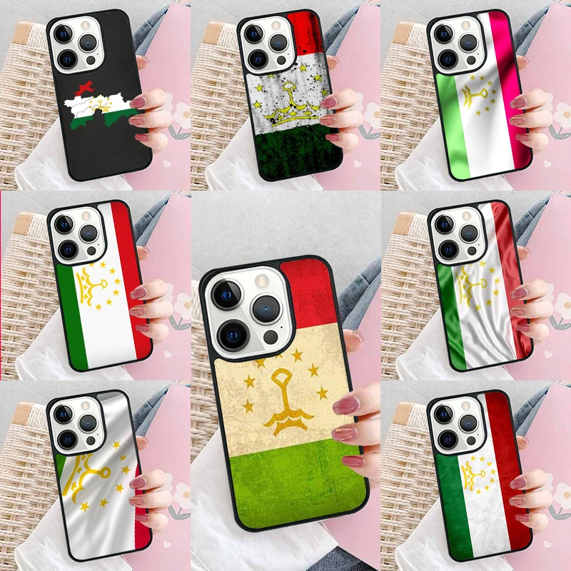 Tajikistan Flag Phone Case Cover for iPhone 16 Promax 15 Pro 13 14 Plus 11 12 Mini XR XS MAX Coque