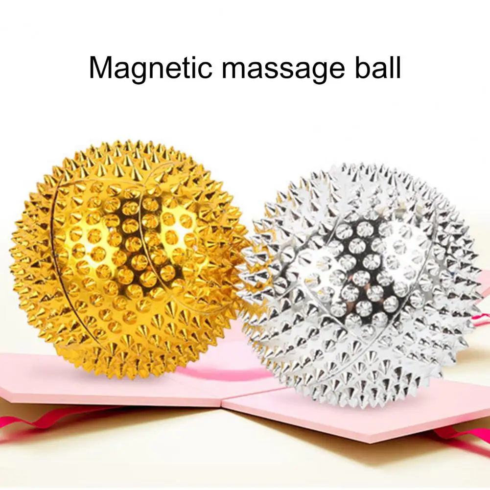 1Pair Yoga Fitness Ball Magnetic Therapy Massager Magnet Hand Acupuncture Ball Acupoint Needle Massage Men Women Pressure Relief