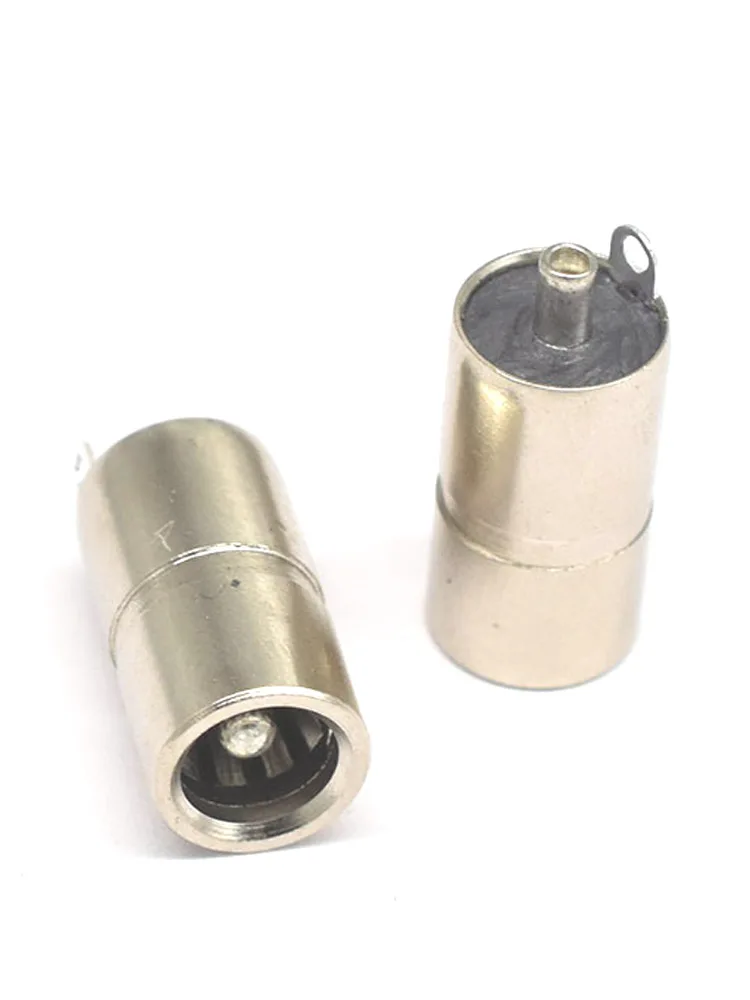 DC Power Socket5.5x2.1/2.5mm Charging Socket Female Base Interface All Metal Cylinder Panel Mount Connector Adapter