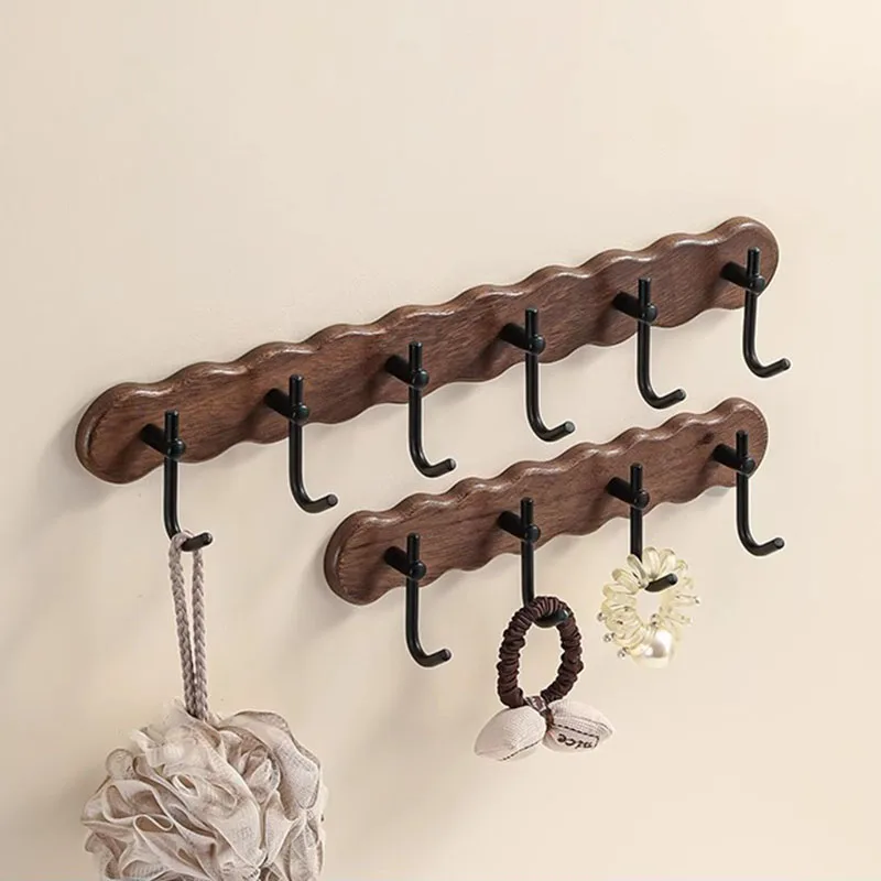Wall Wooden Clothes Hanger Cheap Fitting Room Coat Racks Multifunctional Entrance Hall Coat Rack Solid Wood Bedroom Hanger Hook