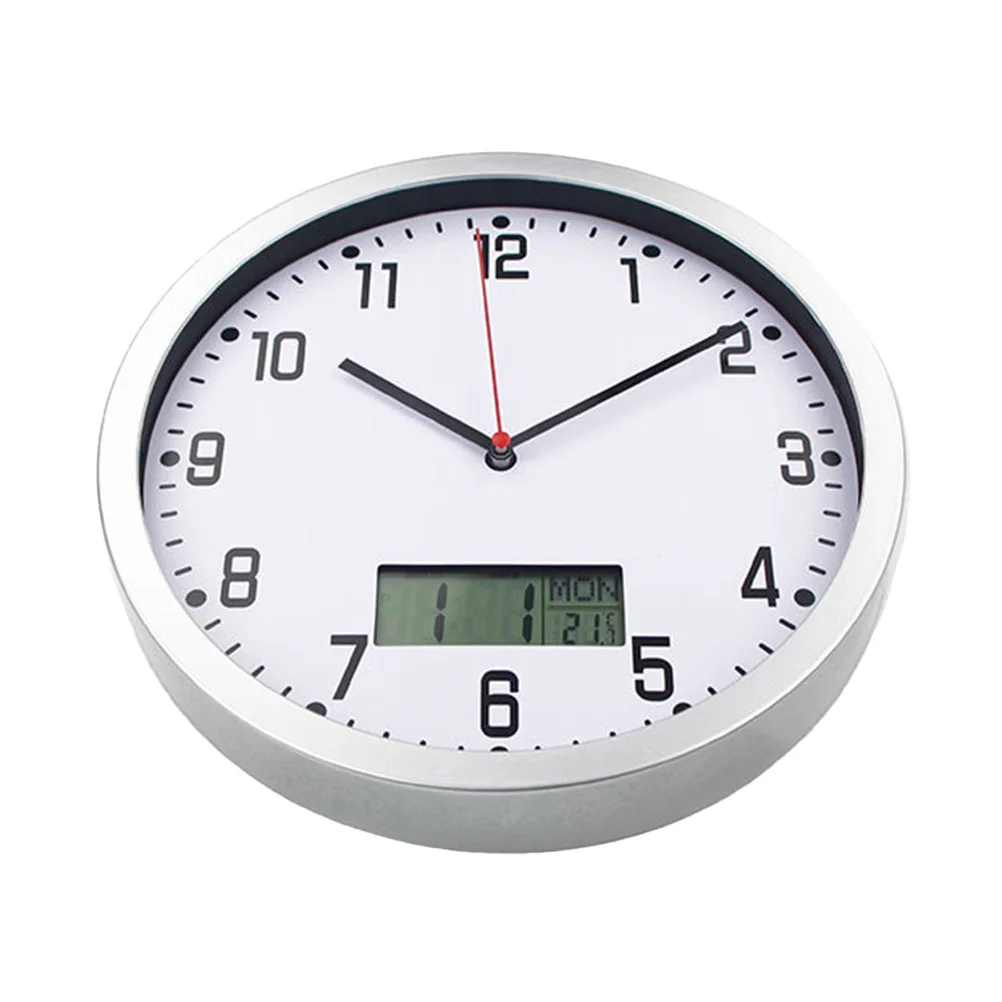 

1pc Quartz Wall Hygrometer Hanging Clock With Humidity And Temperature Clock Operated Silent Home Office Garden Use